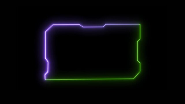 Green glitch frame background digital scan lines, distorted edges, dark screen texture, empty center space. hacker cyber intros, security alerts, tech promos, data screens, terminal effects, 