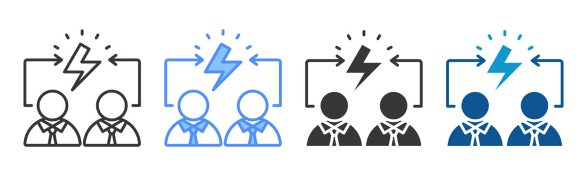 Conflict Of Interest Icon Set Multiple Style Collection