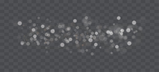 Bright stardust png vector with glowing magic particles, glitter dust effect, festive confetti shine, transparent space background and luxury abstract design concept. © NADIIA