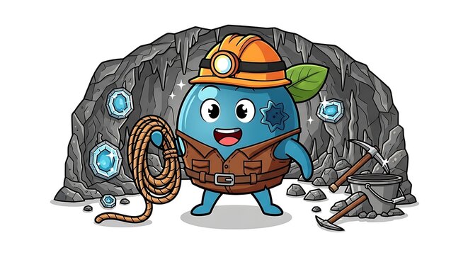 Cartoon turtle wearing scuba diving gear underwater.