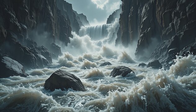 Inside Megaflood Catastrophic Outburst Water Wall Dark Canyon Impossible