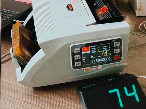 Automatic Currency Counter Machine with Cash Banknotes