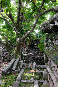 Ancient stone structures of Nan Madol archaeological site in Madolenihmw district of Pohnpei, Federated States of Micronesia