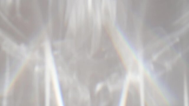 Abstract water texture overlay effect, rays of light shadow overlay effect with rainbow reflection of light from water on a white background, mockup and backdrop
