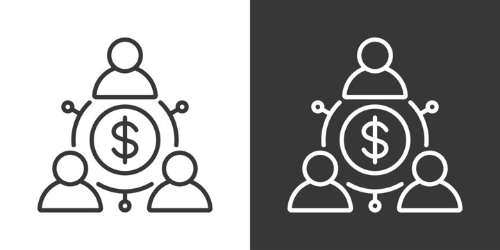 Consortium Icon Set Vector Collection Isolated In Black And White