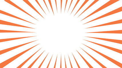 Orange Sunburst Starburst Radiating Rays Retro Explosion Background Vector Illustration © Chandrasiri
