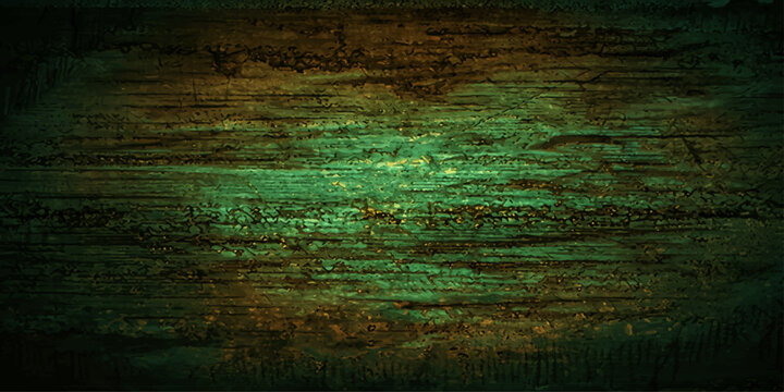 Green binary code abstract background with grunge vintage textured wallpaper style and dark aged retro surface design