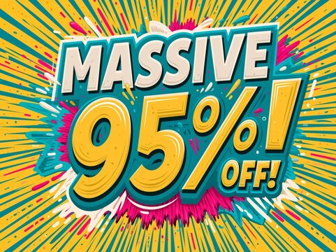 95% OFF Sale tag. 95% Discount Offer.
Discount Promotion. Big sale collection for
banners, labels, posters. Discount offer
price. Vector illustration. Special offer 95%
off label or price tag.