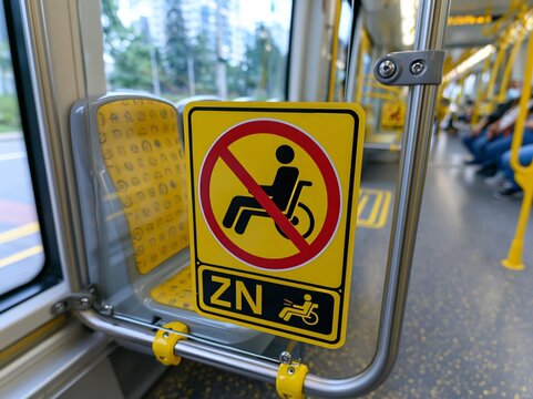 Do not sit Sign. Do not seat area warning signs. Forbid or forbidden seating down icons. Social distancing for shuttle bus, air plane, subway, railway, tram, ferry, train, cable car, taxi, bank.