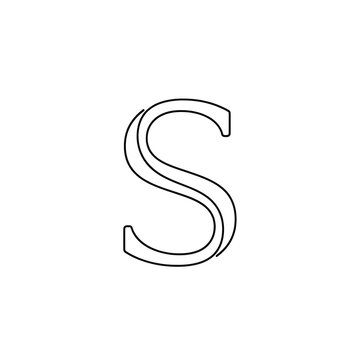 Elegant cursive letter S monogram design.
