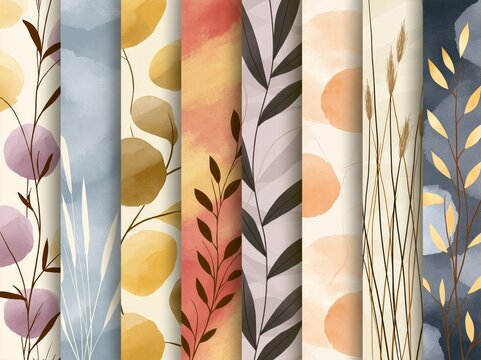 modern abstract, contemporary surface pattern print design with watercolor nature textures  for , wall poster, carpet, rug, cover, duvet cover, curtain, pillow, bedding, shawl, scarf, linens, frame 
