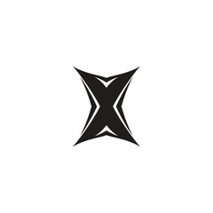 Obraz premium Abstract black and white geometric design with sharp angles and symmetrical pattern