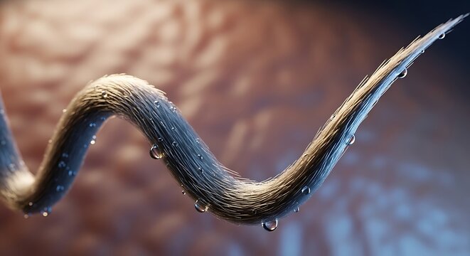 Close up of a coiled metallic spring on a surface.