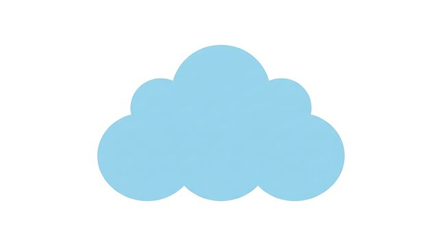 Light blue fluffy cloud icon on a white background