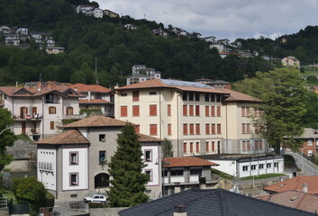 Fototapeta premium Berbenno zoom in Imagna valley, Bergamo, Italy
