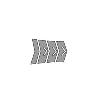 Four step chevron process arrow infographic for business workflow.