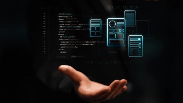 UI UX mockup showing application layout, structure, and code interface. UI design defines user flow, UI design improves clarity, UI design enhances experience, and UX design supports logic. Marrow