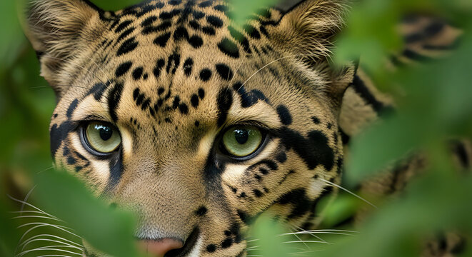 Clouded leopard portrait intense gaze of a rare rainforest cat