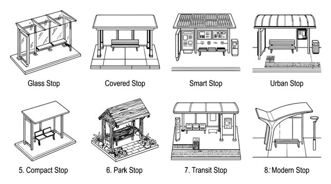 Bus stop designs and architecture