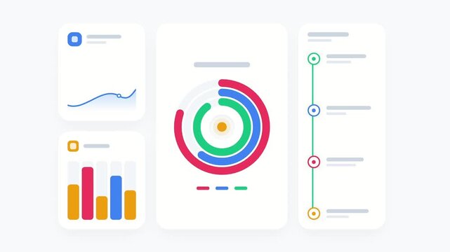 Data Visualization Dashboards Showing Graphs Charts and Progress over Time