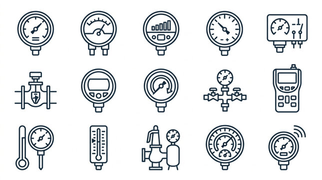 Collection of Industrial Measurement and Control Instruments