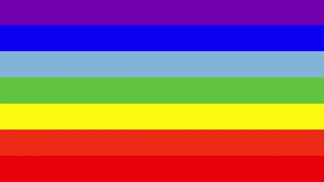 50p animated peace flag waving with colorful motion graphics background