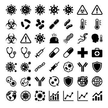 Safety Warning and Protection Symbols Vector Set