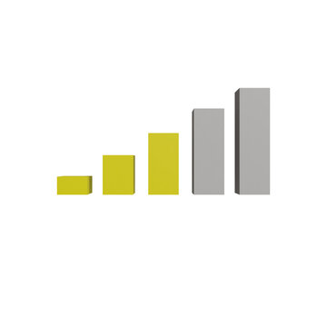 Illustration of a bar chart showing upward growth and positive progress in a business or financial context