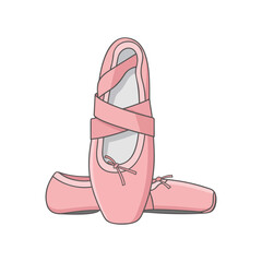 Flat Vector Pink Ballet Slippers © Vectors