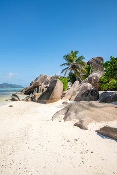 Rock formations at Anse Source d'Argent Beach, La Digue Island, Seychelles