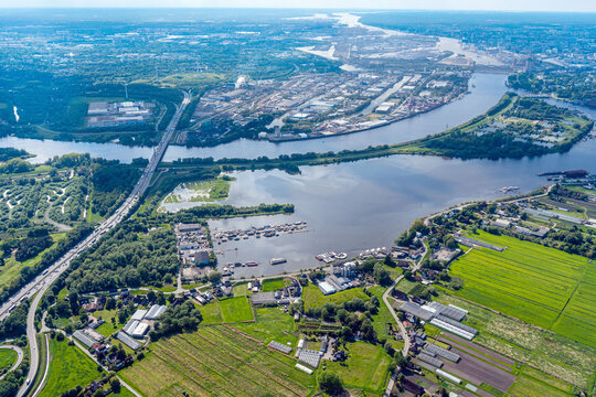 Holzhafen Hamburg, Bille, Hamburg, Deutschland, Luftbild