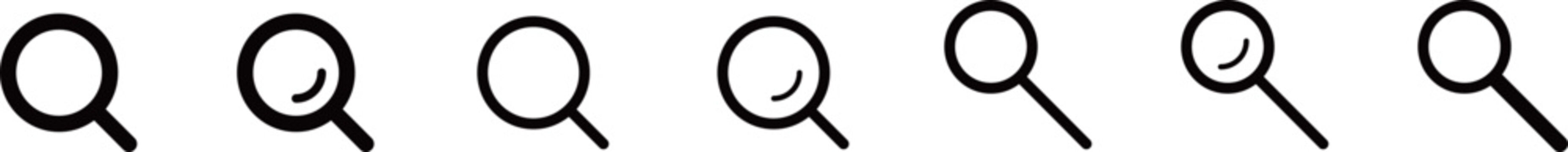 検索 アイコン セット / Search Icon Set &ndash; 虫眼鏡・探す・拡大のシンボル