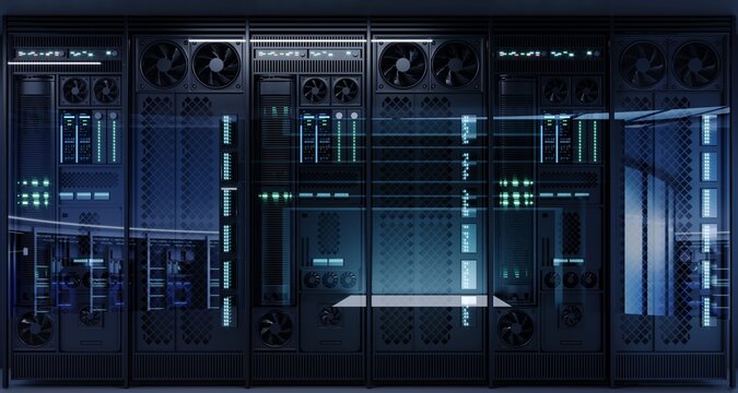 Background wall server mining computers