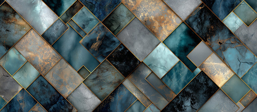 abstract geometric seamless pattern in ceramic tile