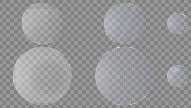 Glass Capsule Vector Frosted Transparent Pill Shape Glossy Modern UI Button Design