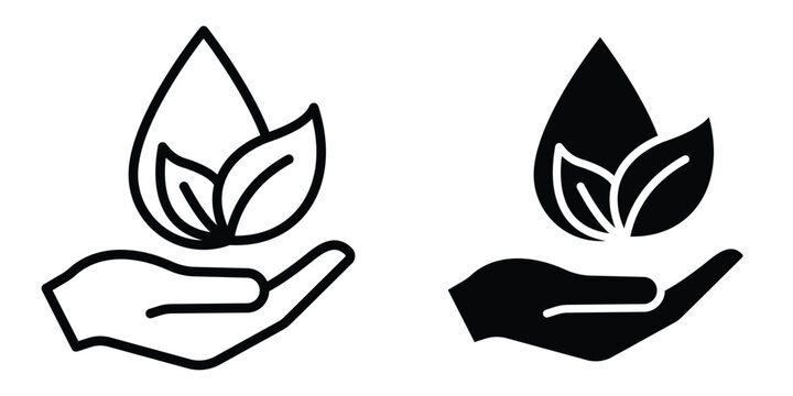 Dermatology tested icon set in outlined drawings with flat version.