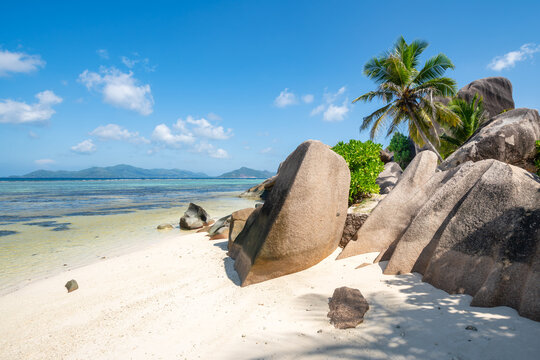 Anse Source d'Argent Beach in summer, La Digue Island, Seychelles