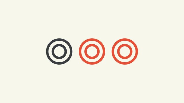 Animation loading bar 3 dots looping progress icon