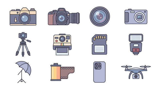 Collection of Photography Equipment and Accessories
