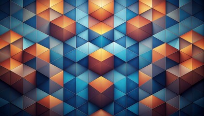 Obraz premium Vibrant 3D geometric cube pattern background.