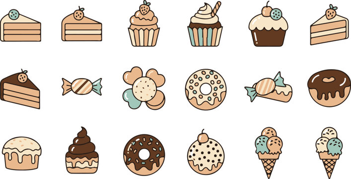 A colorful assortment of sweet treats and desserts on display