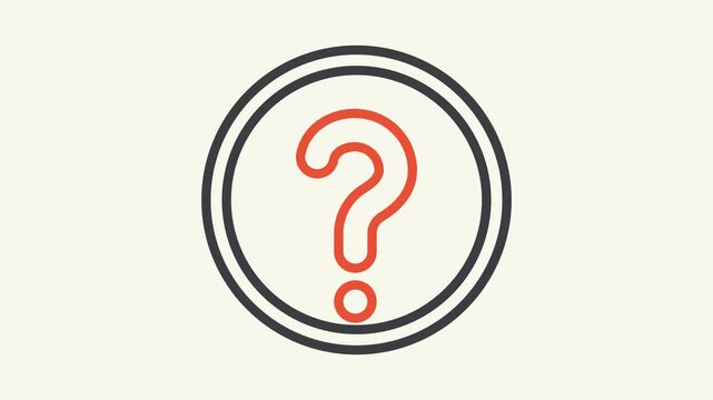 Help Question Animation icon in a circle