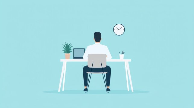 Efficiency Office worker optimizing workflow with an organized digital task planner.
