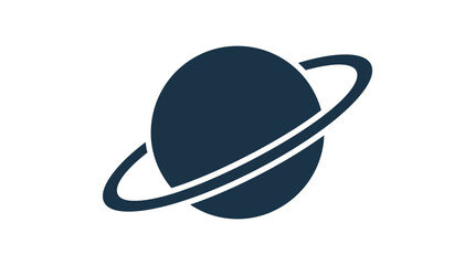 Dark blue planet with ring system. © Andre