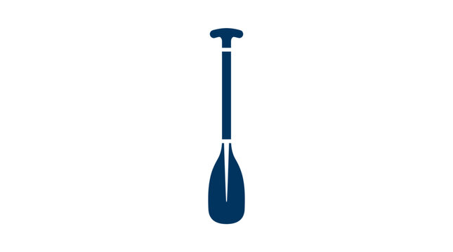 Dark blue single rowing oar.