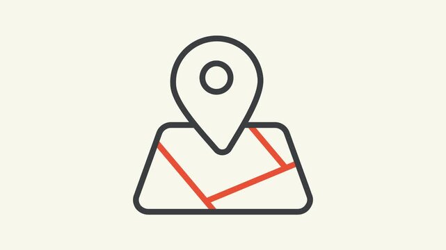 Location map pin pointer icon. navigation symbol on transparent background