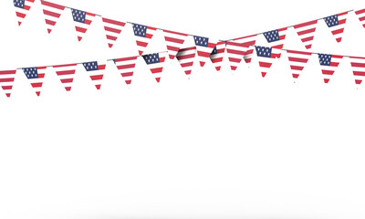Obraz premium 4th fourth july month flag street triangle object happy independence day freedom celebration patriotic 4th fourth july month america happy independence day democracy event parade stripes america us 