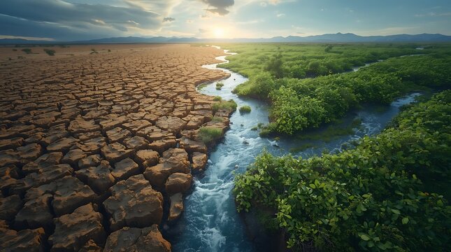 Environmental Awareness Campaign Highlighting Water Preservation for Future Generations