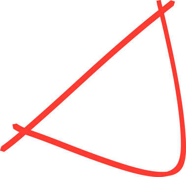Hand Drawn Incorrect Mark Red Error Symbol Illustration