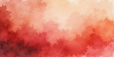 Obraz premium Red watercolor grunge abstract background with smoky fire texture and vintage paper paint effect and soft clouded artistic backdrop